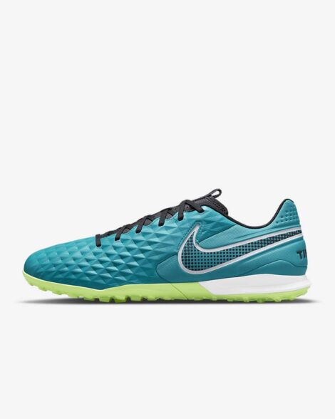 Nike Tiempo Legend 8 Academy TF | کفش فوتبال نایک آکادمی تی اف آبی سفید لیمویی