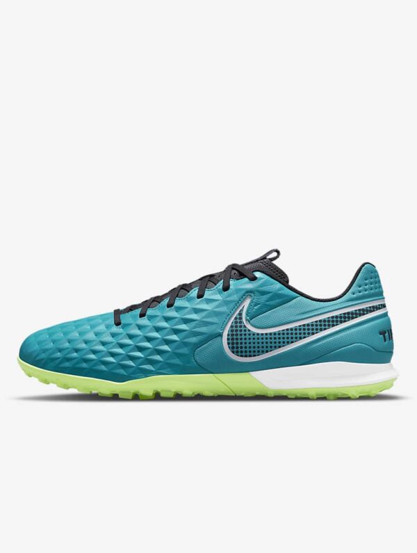 Nike Tiempo Legend 8 Academy TF | کفش فوتبال نایک آکادمی تی اف آبی سفید لیمویی