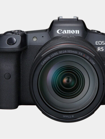 دوربین بدون آینه کانن R5 لنز ۲۴-۱۰۵-آل باکس-Canon Mirrorless R5 24-105-Lens (1)