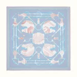 روسری هرمس | Tatersale en Zigzag Double Face Scarf 90 - Image 3