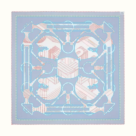 روسری هرمس | Tatersale en Zigzag Double Face Scarf 90 - Image 3