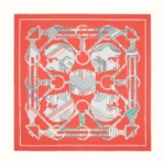 روسری هرمس | Tatersale en Zigzag Double Face Scarf 90