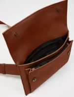 خرید اینترنتی کیف مردانه زارا zara rubberised قهوه ای aallbox