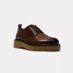 کفش مردانه چرمی زارا قهوه-ای ZARA Chunky Sole Derby aallbox