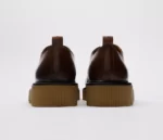 کفش مردانه چرمی زارا قهوه-ای ZARA Chunky Sole Derby aallbox