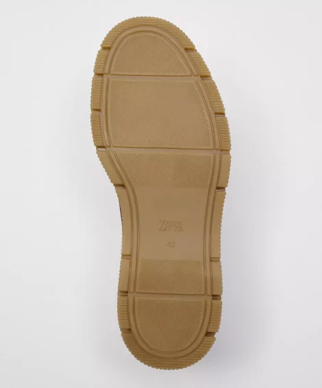 کفش مردانه چرمی زارا قهوه ای | ZARA Chunky Sole Derby - Image 5