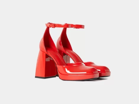 کفش پاشنه بلند برشکا قرمز bershka