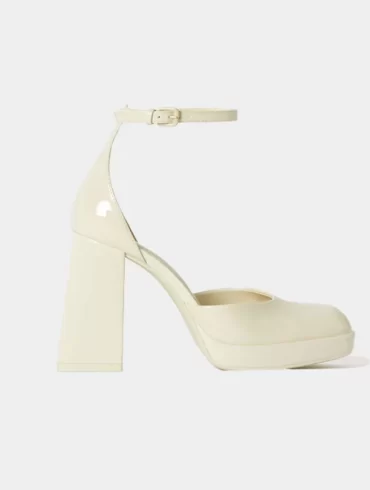 کفش پاشنه بلند برشکا کرم bershka