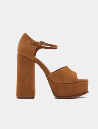 کفش پاشنه بلند زارا قهوه ای zara