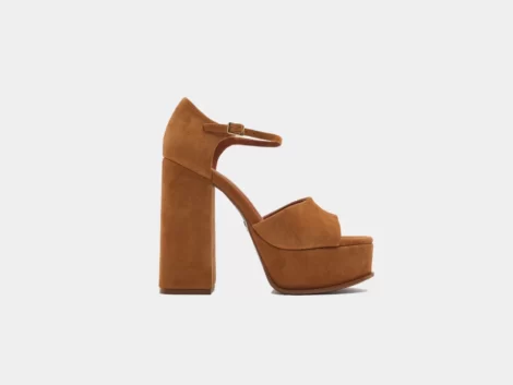 کفش پاشنه بلند زارا قهوه ای zara