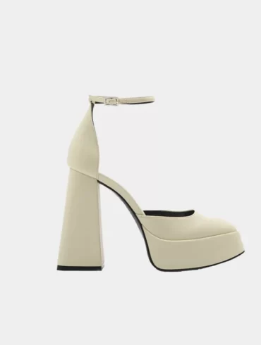 کفش پاشنه بلند زارا کرم zara