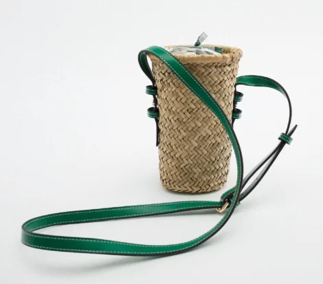 کیف حصیری زارا سبز