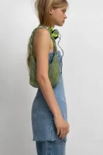 کیف زنانه زارا سبز shiny zara