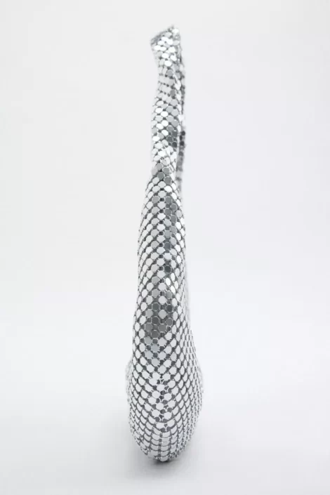 کیف زنانه زارا متالیک مش zara metallic mesh 2