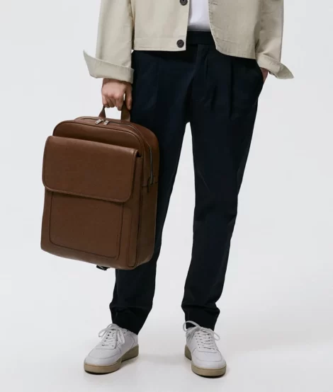 ZARA Foldover Flap | کیف مردانه زارا قهوه ای - Image 5