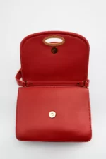 کیف چرم زارا قرمز zara aallbox