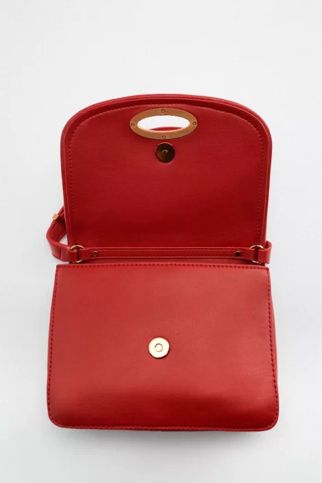 کیف چرم زارا قرمز zara aallbox