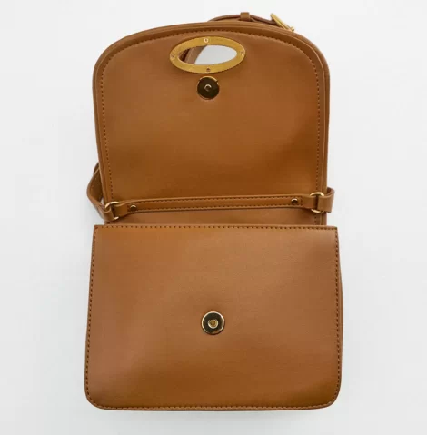 کیف چرم زارا قهوه ای zara aallbox
