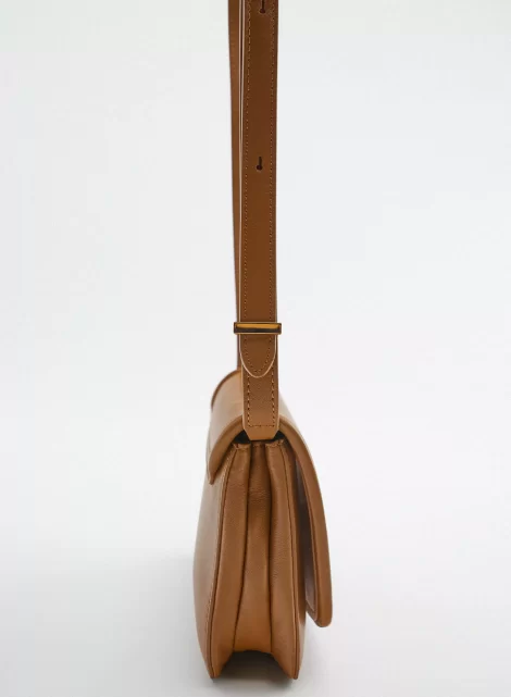 کیف چرم زارا قهوه ای zara aallbox