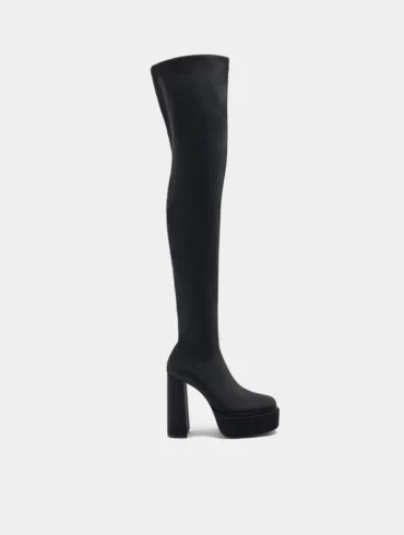 بوت زنانه مشکی زارا knee high