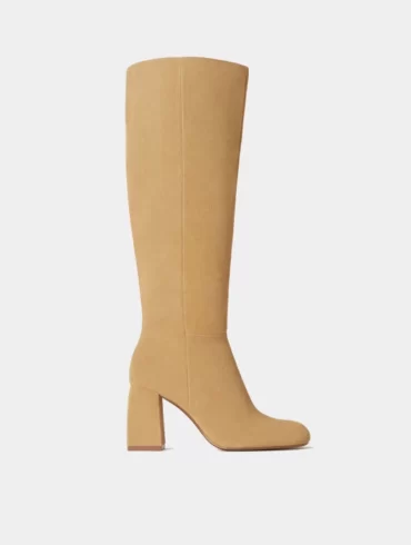 بوت چرم زنانه برشکا کرم Bershka