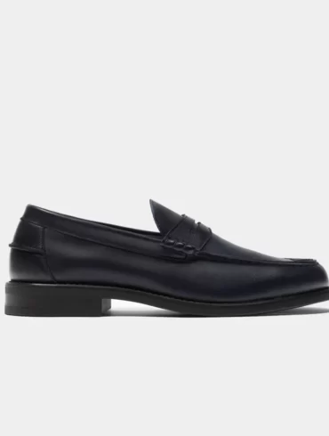 کفش کالج چرمی مردانه زارا آبی