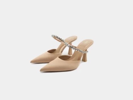 کفش پاشنه بلند زارا کرم zara