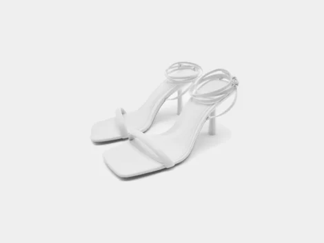 کفش پاشنه بلند چرم زارا سفید