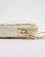 کیف تلفن همراه برشکا کرم | Quilted mobile phone bag Bershka - Image 3